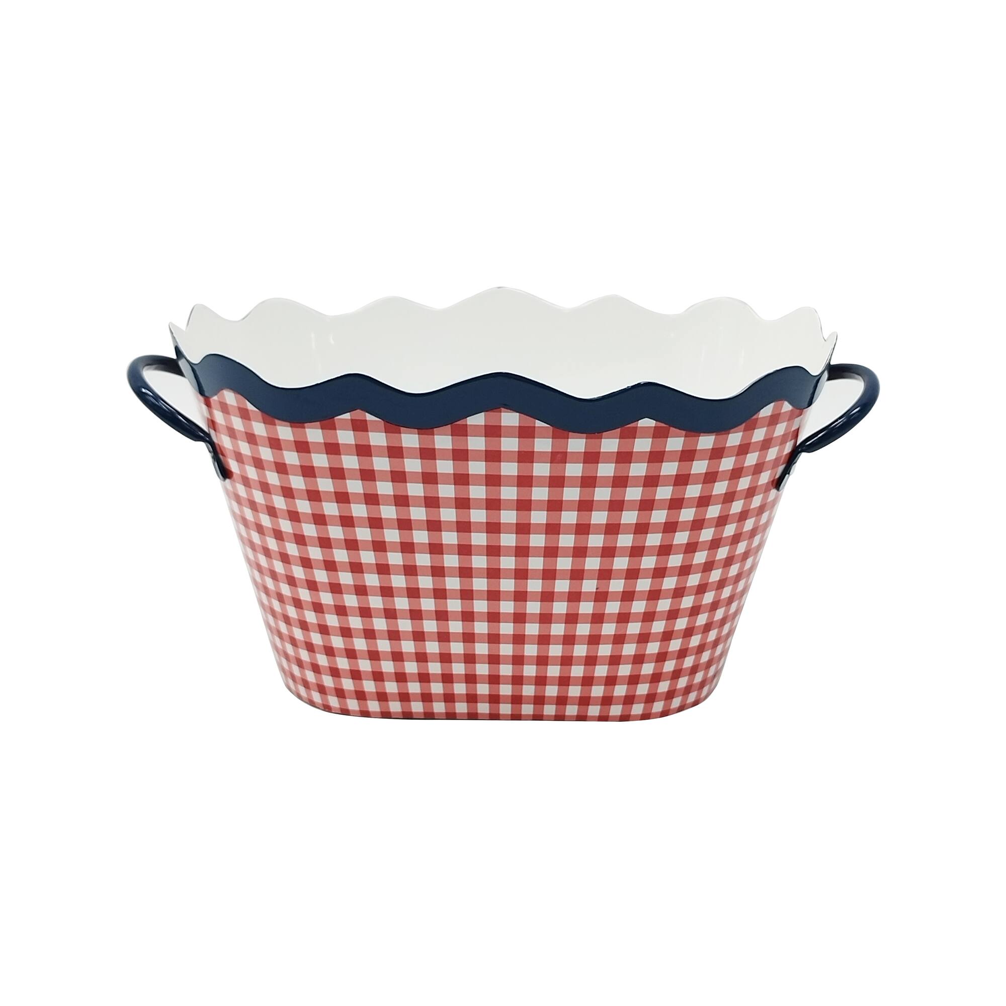 15.25" Red Gingham Bucket by Celebrate It™
